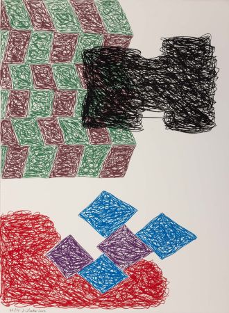 Litografía Lasker - Jonathan Lasker (1948) - Unconscious Construct - Lithograph on paper - 2002