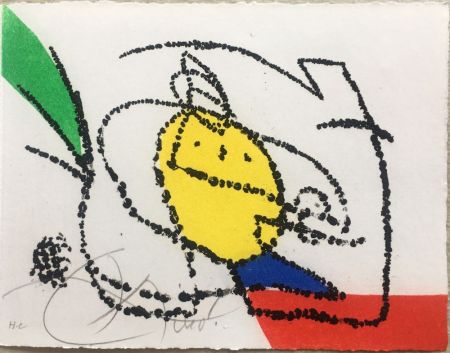 Libro Ilustrado Miró - Jordi de Sant Jordi : CHANSON DES CONTRAIRES. Une gravure signée de Joan Miró (1976).