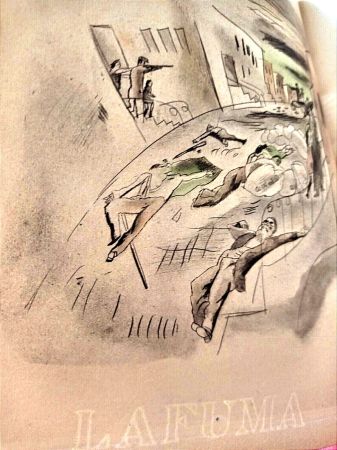 Aguafuerte Y Aguatinta Pascin - Jules PASCIN/Paul MORAND - Fermé la nuit,1925/ 5 Eaux fortes, Ex.No 24 - Reliure Cuir / RARE Jules Pascin Aquaforte illustrated artbook