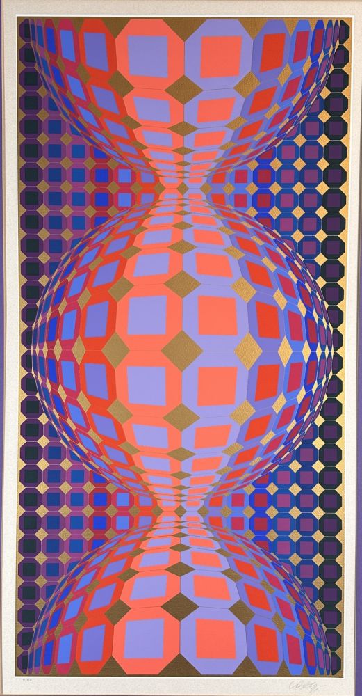 Serigrafía Vasarely - Kaaba III