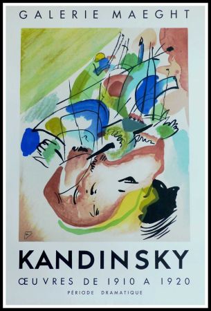 Cartel Kandinsky - KANDINSKY GALERIE MAEGHT IMPROVISATION ABSTRAITE 
