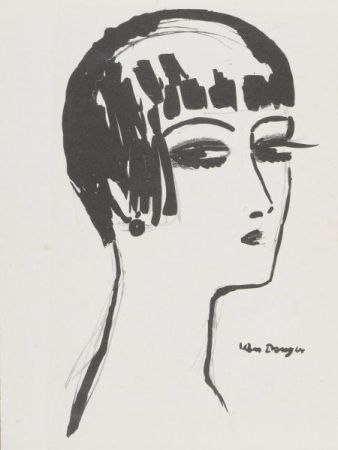 Litografía Van Dongen - Kees Van Dongen (1877-1968)  Les cheveux courts , 1924