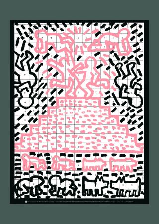 Litografía Haring - Keith Haring: 'Pyramid' 1993 Offset-lithograph