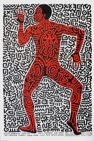 Litografía Haring - Keith Haring Tony Shafrazi Gallery, 1983