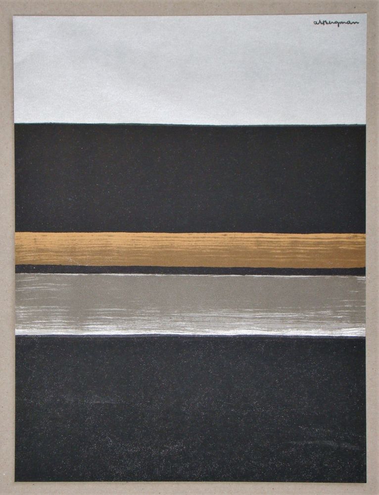 Litografía Bergmann - L 11 - 1970 Horizon noir