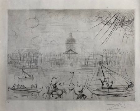 Aguafuerte Dali - L' Academie des beaux arts