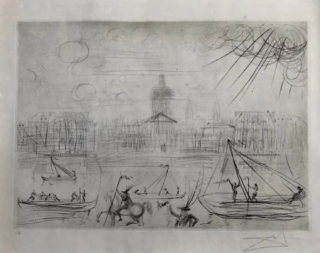 Aguafuerte Dali - L' académie des Beaux Arts de Paris
