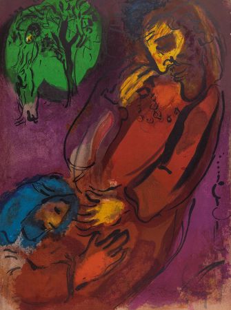 Litografía Chagall - La Bible : David et Absalom, 1956