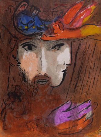 Litografía Chagall - La Bible : David et Bethsabée, 1956