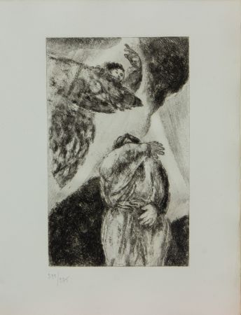 Grabado Chagall - LA BIBLE ( LA VISION D'ELIE )
