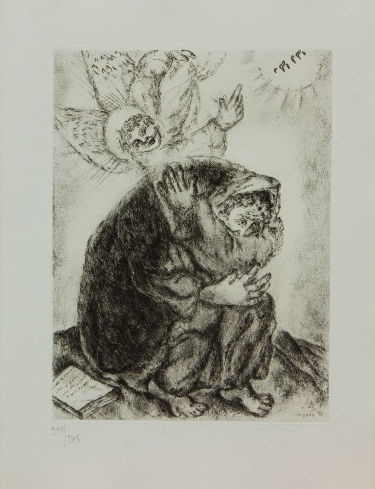 Grabado Chagall - LA BIBLE ( PREMIERE D'ESAIE )