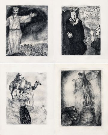Aguafuerte Chagall - LA BIBLE. (Suite des eaux-fortes gravées de 1931 à 1939 - Tériade 1956). 