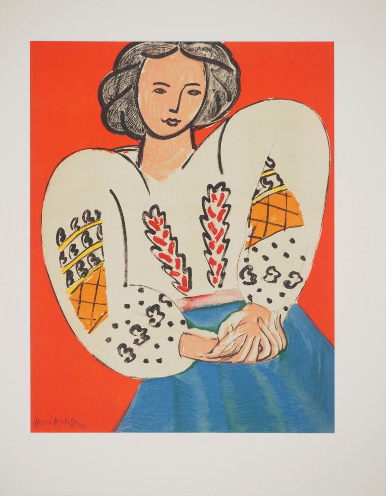 Litografía Matisse - La blouse roumaine