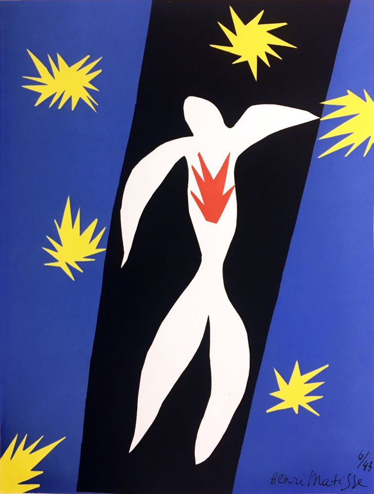 Litografía Matisse - LA CHUTE D'ICARE. Verve. Vol. IV, No. 13. DE LA COULEUR (1945).