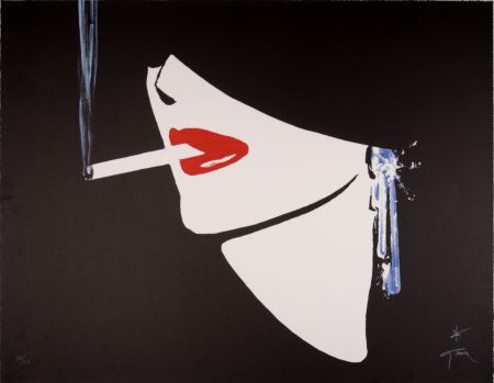 Litografía Gruau - La cigarette, 1988 - Hand-signed!