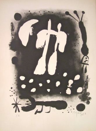 Litografía Miró - La clé des champs 