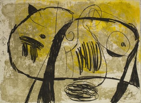 Aguatinta Miró - La Commedia Del Arte V