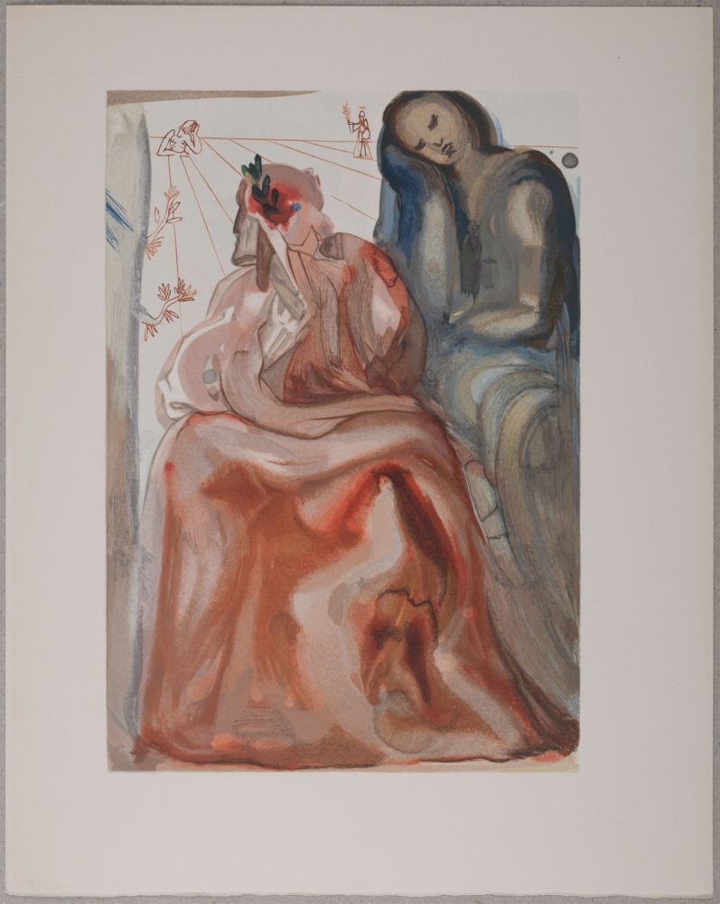 Litografía Dali - La confession de Dante