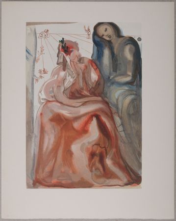 Litografía Dali - La confession de Dante