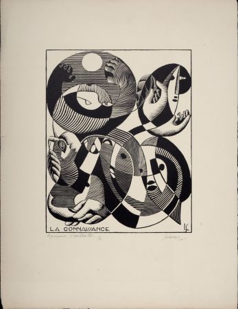 Grabado En Madera Survage - La Connaissance, 1935