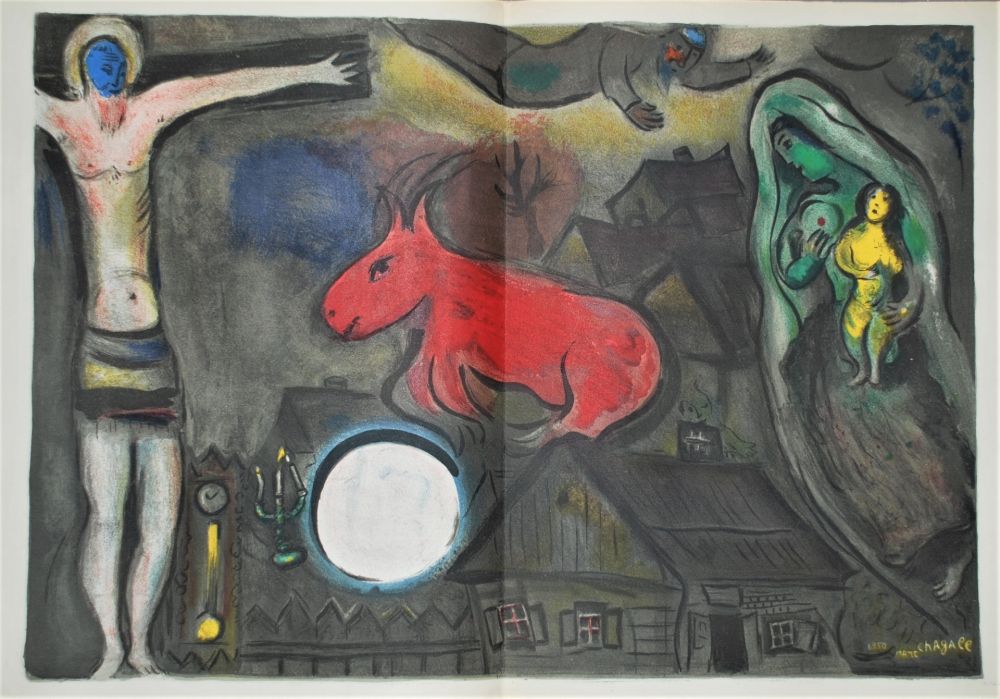 Litografía Chagall - La crucifixion mystique
