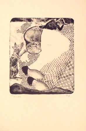 Litografía Toledo - La Dama y el raton