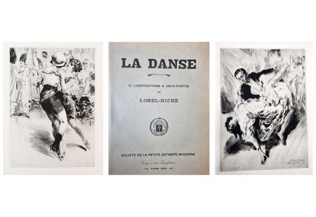 Aguafuerte Lobel-Riche - LA DANSE. 10 compositions & eaux-fortes de Lobel-Riche (1939)