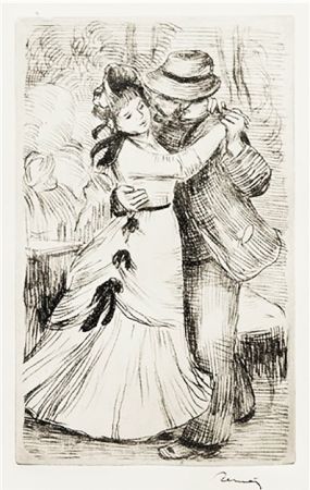Grabado Renoir - LA DANSE À LA CAMPAGNE (1890)