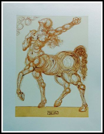 Grabado En Madera Dali - LA DIVINE COMEDIE - Le centaure
