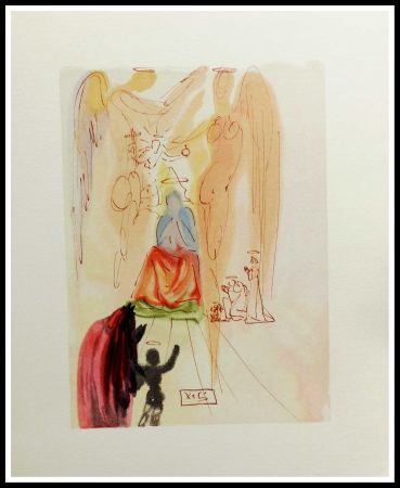 Grabado En Madera Dali - LA DIVINE COMEDIE - Le triomphe du Christ
