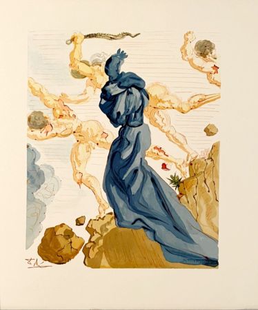 Grabado En Madera Dali - La Divine Comédie - Enfer 15 - Les Margelles du Phlégéton