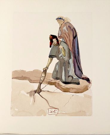 Grabado En Madera Dali - La Divine Comédie - Enfer 32 - Les Traitres envers leur Patrie