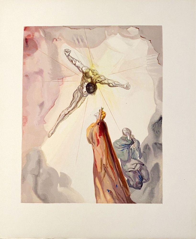 Grabado En Madera Dali - La Divine Comédie - Paradis 14 - L'apparition du Christ