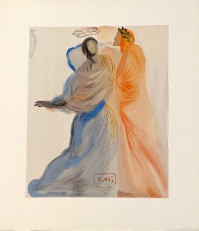 Grabado En Madera Dali - La Divine Comédie - Paradis 18 - La splendeur de Béatrice