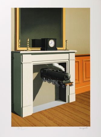 Litografía Magritte - La Durée Poignardée (Time Transfixed)