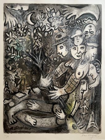Litografía Chagall - LA FAMILLE