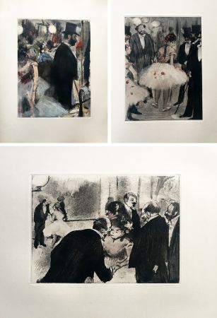 Libro Ilustrado Degas - LA FAMILLE CARDINAL. Illustré d'un portrait et de 32 monotypes en noir et en couleurs par EDGAR DEGAS (1938).