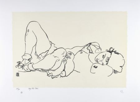Litografía Schiele - La femme allongée, 1918 | Reclining woman, 1918 (Liegende)