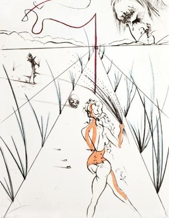 Grabado Dali - La Femme au Fouet (Woman with Whip)