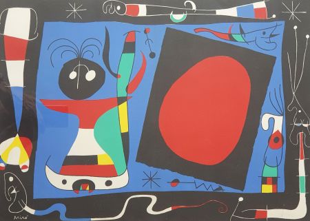 Litografía Miró - La femme au miroir