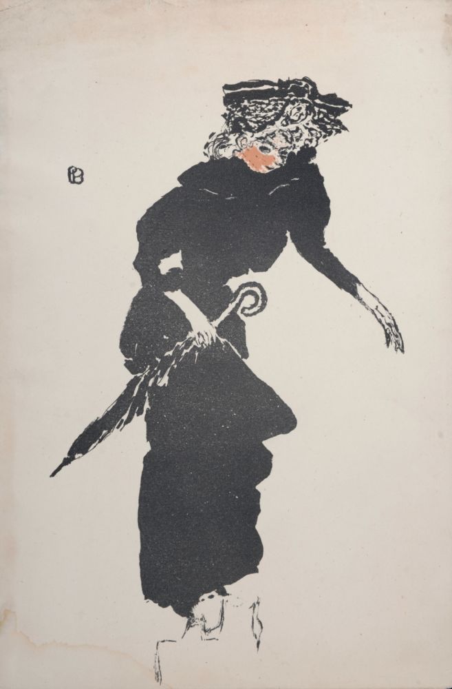 Litografía Bonnard - La Femme au parapluie, 1895