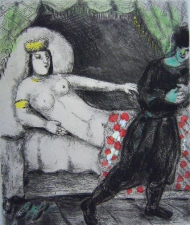 Grabado Chagall - La femme de Potiphar
