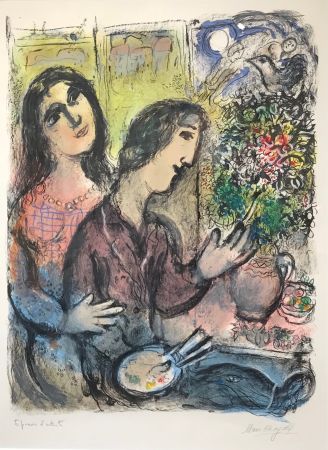 Litografía Chagall - La Femme du Peintre (The Artist's wife)