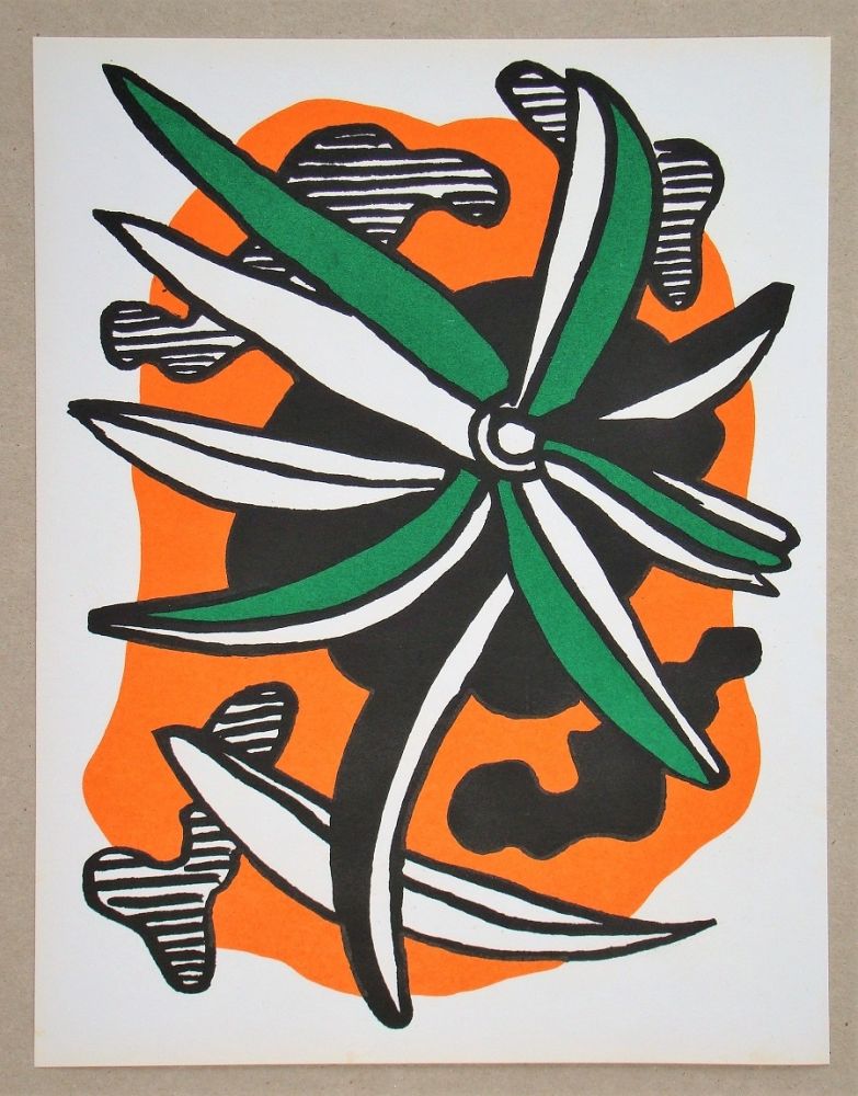 Litografía Leger - La fleur, 1952 / 71