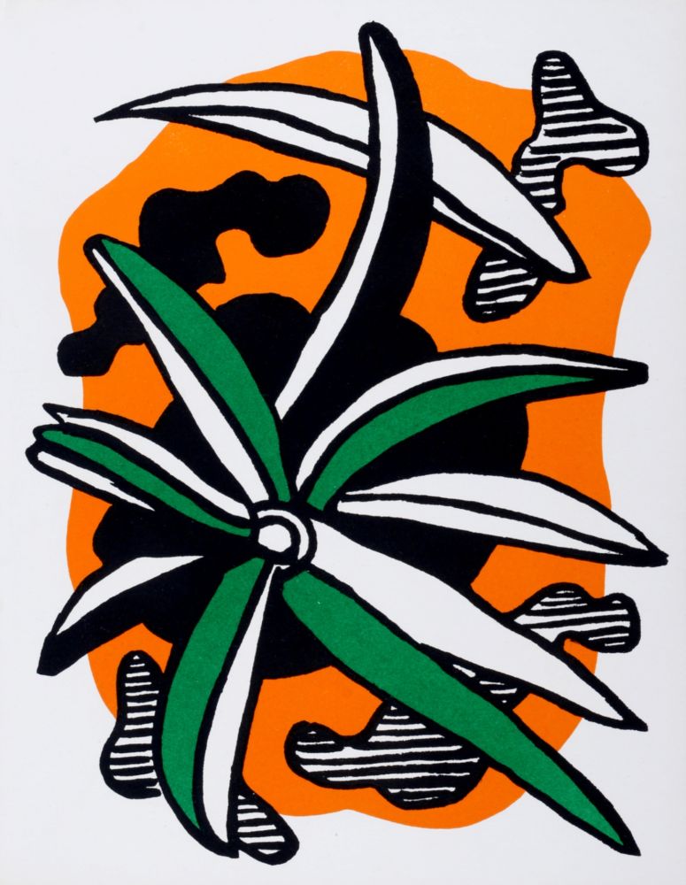 Litografía Leger - La Fleur, 1971