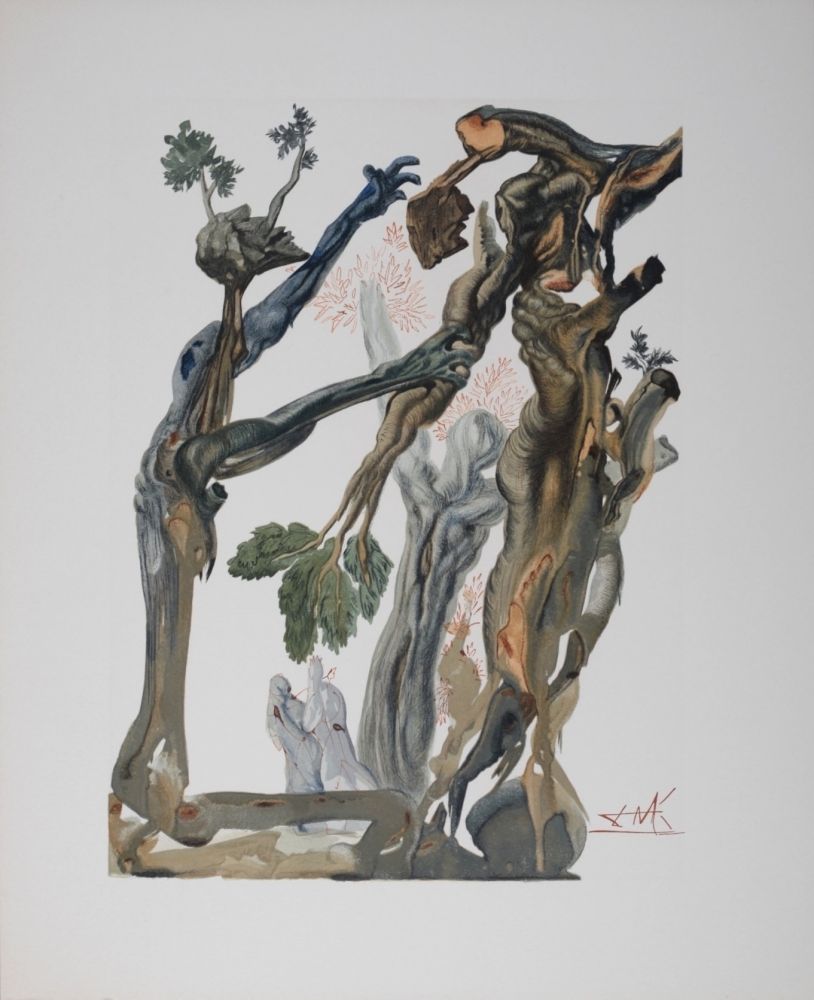 Litografía Dali - La forêt des sucidés