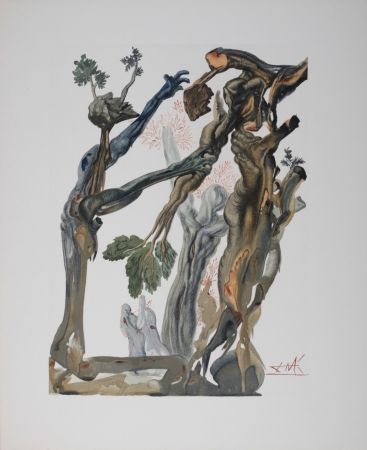 Litografía Dali - La forêt des sucidés