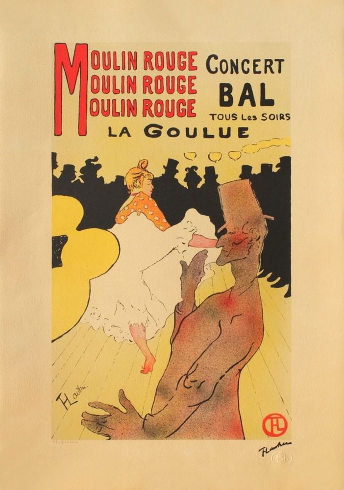 Litografía Toulouse-Lautrec - LA GOULUE AU MOULIN-ROUGE II