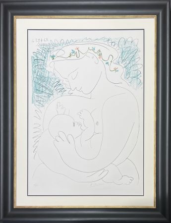 Litografía Picasso - La Grande Maternité, 1963