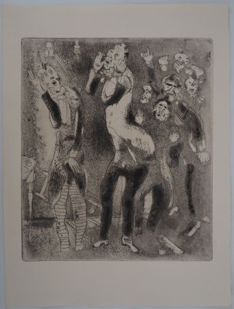 Grabado Chagall - La grande stupeur (Les fonctionnaires amaigris)